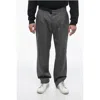 Maison Margiela Mm14 Virgin Wool Chinos Pants With District Check Motif In Gray