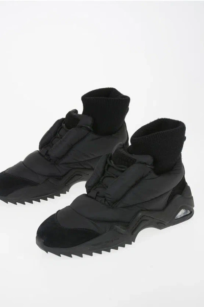 Pre-owned Maison Margiela Mm22 Fabric Puffer Sneakers In Black