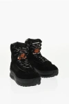 Maison Margiela Mm22 Leather Climber High-top Sneakers With Suede Trims In Black