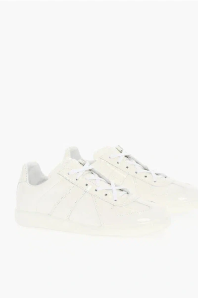 Maison Margiela Mm22 Leather Low Top Trainers In White