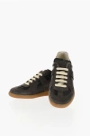 Maison Margiela Mm22 Leather Low Top Sneakers With Suede Trims In Gray