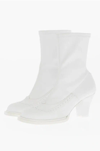 Maison Margiela Mm22 Leather Sock Booties 7cm In White
