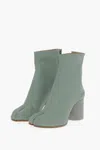 Maison Margiela Tabi Split-toe Leather Ankle Boots In Grey Green