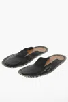 Maison Margiela Mm22 Solid Color Leather Slipper In Black
