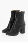 Maison Margiela Block Heel Leather Round Toe Boots