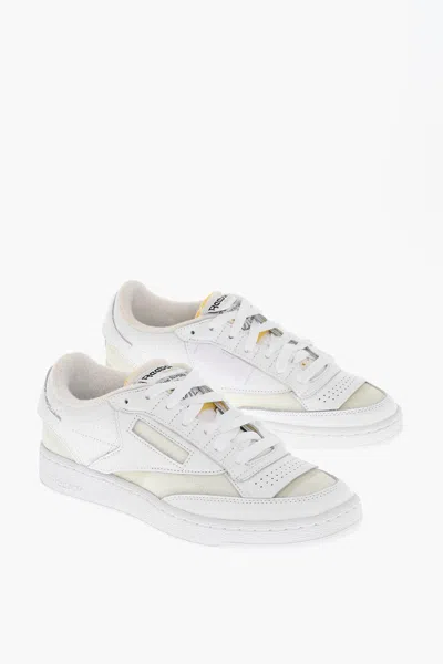 Maison Margiela Reebok Leather Tabi Sneakers With Cutout In White