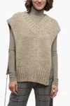 Maison Margiela Mm4 Alpaca Wool Stole With Side Slits S Standard Size In Beige