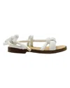 Maison Margiela Mm6 Ankle Strap Sandals In White Leather In White