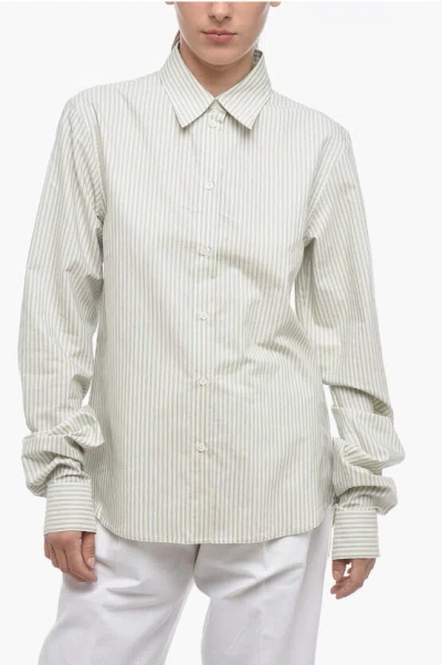 Maison Margiela Mm6 Balanced Stripe Cotton Shirt In Multi