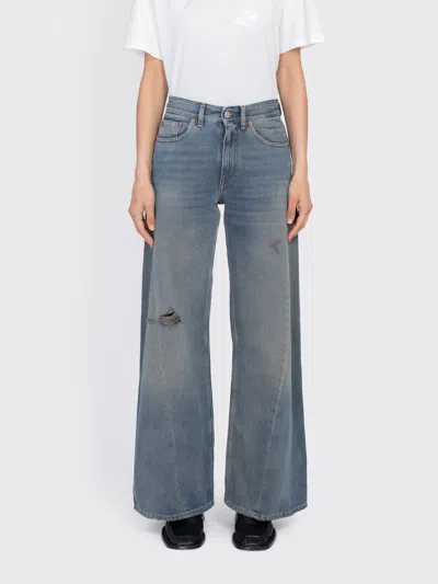 Maison Margiela Mm6 Blue Distressed Jeans