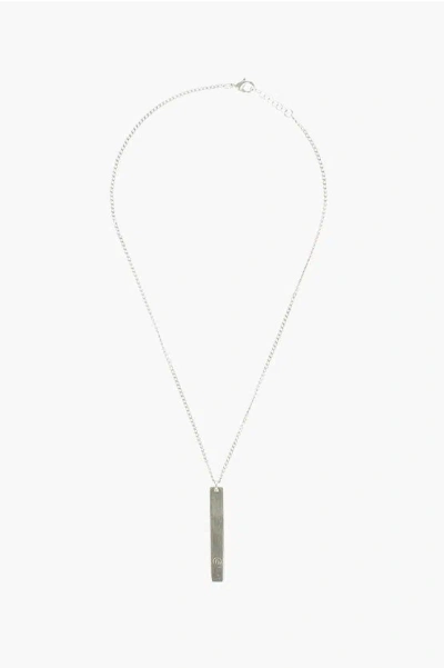 Maison Margiela Mm6 Brass Necklace With Pendant In Neutral