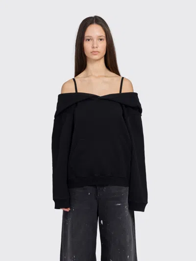 Maison Margiela Mm6 Brushed Jersey Sweatshirt In Brown