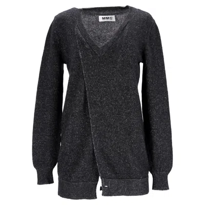 Maison Margiela Mm6 By  V-neck Sweater In Grey Wool