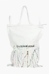 Maison Margiela Mm6 Canvas Maxi Tote Bag In Paint-splatter Print With Logo