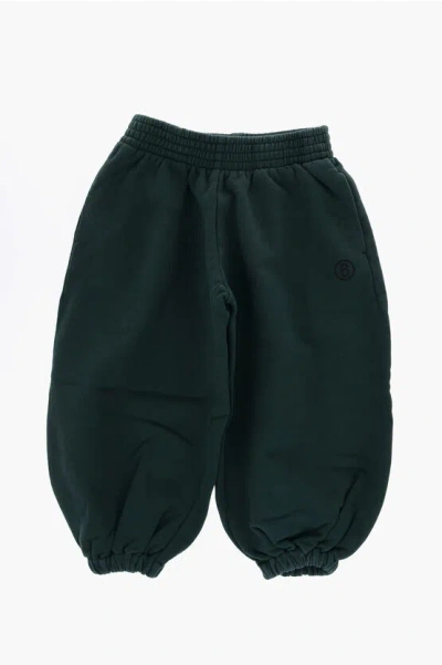 Maison Margiela Mm6 Cotton Joggers With Drawstring Waist In Green