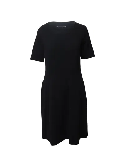 Pre-owned Maison Margiela Mm6 Crew Neck Shift Dress In Black