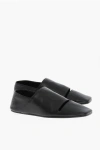 MAISON MARGIELA MM6 LEATHER LOAFERS WITH CUT-OUT DETAIL