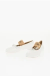 Maison Margiela Mm6 Leather Mary Jane Ballet Flats With Elastic Band In White