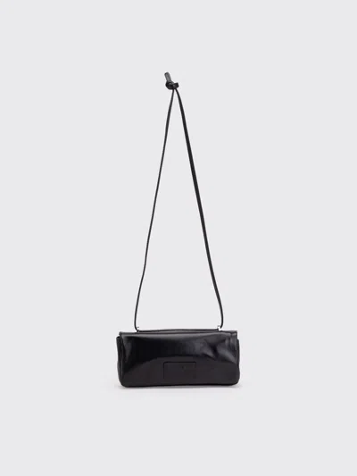 Maison Margiela Mm6 Leather Shoulder Bag In Black