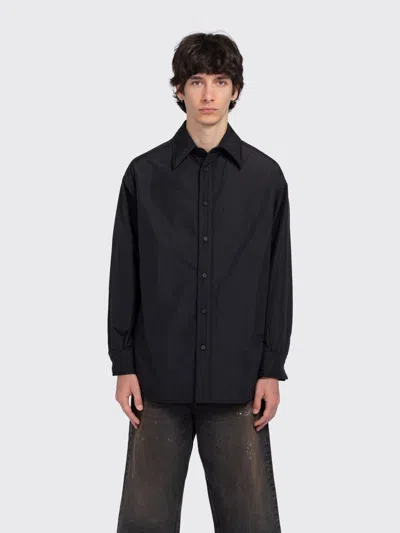 Maison Margiela Mm6 Long-sleeved Overshirt In Black