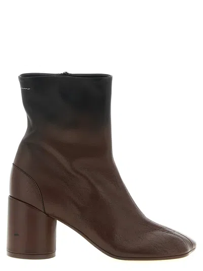 Maison Margiela Mm6  'anatomic' Ankle Boots In Brown