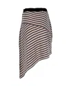 Maison Margiela Mm6  Asymmetrical Skirt In Brown Print Cotton In Brown