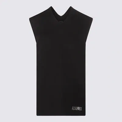 Pre-owned Maison Margiela Mm6  Black Cotton And Wool Blend Knitted Vest