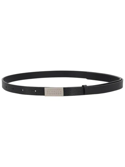 Maison Margiela Mm6  Black Leather Belt