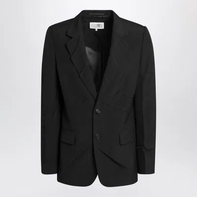 Maison Margiela Mm6   Black Wool-blend Jacket