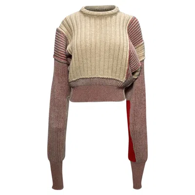 Maison Margiela Mm6  Chunky Knit Jumper In Red Wool