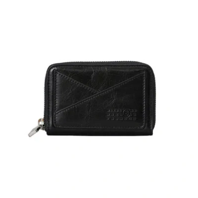 Pre-owned Maison Margiela Mm6  Coin Purse Japanese 6 Slg - Zip Wallet Sa6ui0016 Black T8013