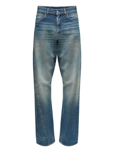 Maison Margiela Mm6  Cotton Denim Pants In Blue