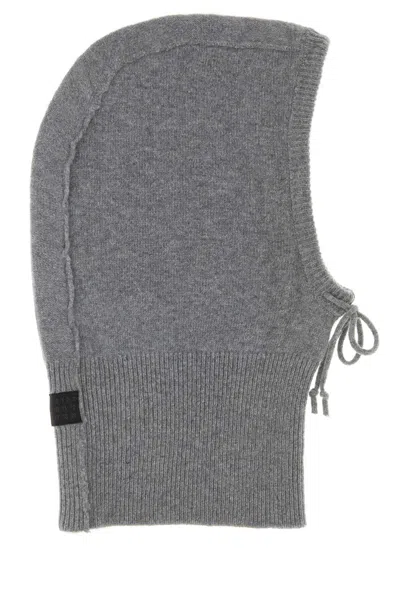 Maison Margiela Mm6  Grey Wool Blend Balaclava In Orange