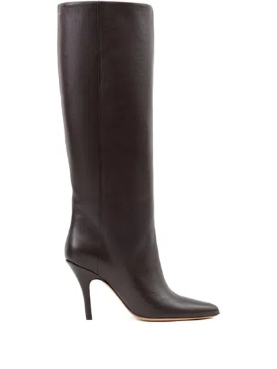 Maison Margiela Mm6  Knee-high Boots With Heels In Brown