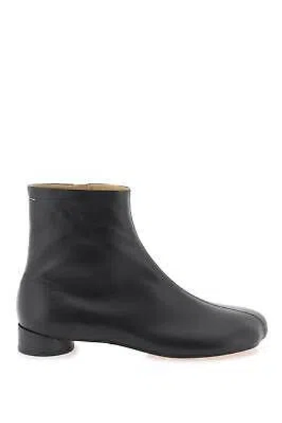 Pre-owned Maison Margiela Mm6  Leather Ankle Boots In Black