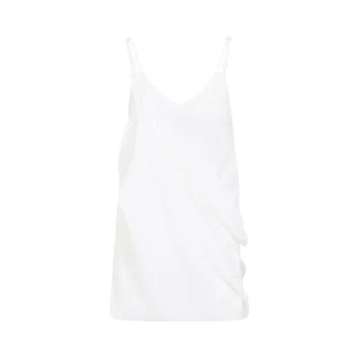 Maison Margiela Mm6  Silk Mini Dress In White