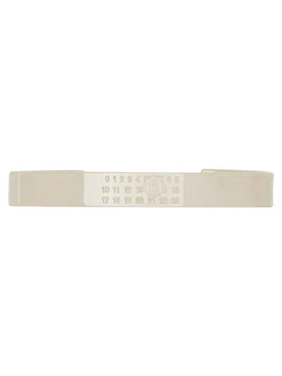 Maison Margiela Mm6  Minimal Logo 8mm Cuff In Gray