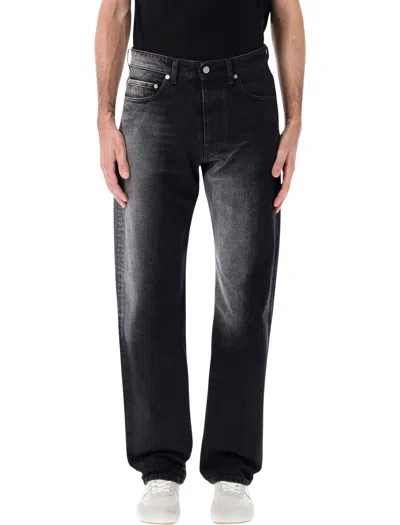 Maison Margiela Mm6  Mm6  Faded Straight-leg Jeans In Black