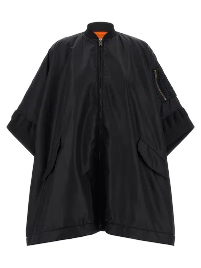 Maison Margiela Mm6  'numeric Signature Mm6' Bomber Jacket In Black