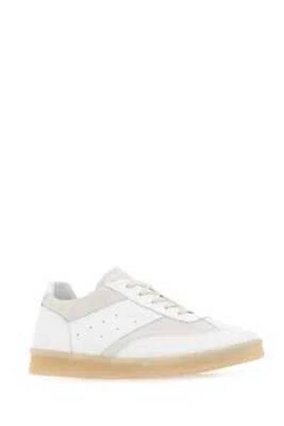 Pre-owned Maison Margiela Mm6  Two-tone Leather And Suede Sneakers In H1744