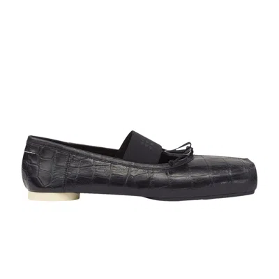 Pre-owned Maison Margiela Mm6  Wmns Anatomic Ballerinas 'black Croc' | Women's Size 37