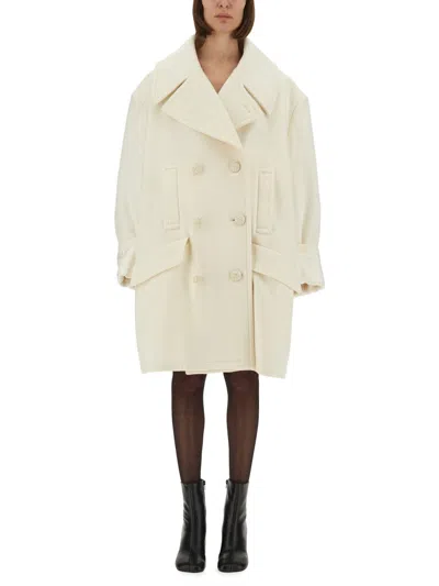 Maison Margiela Mm6  Wool Coat In Neutral
