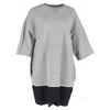 Maison Margiela Mm6 Maison Martin Margiela Color-block Sweater Dress In Grey And Black Cotton In Grey