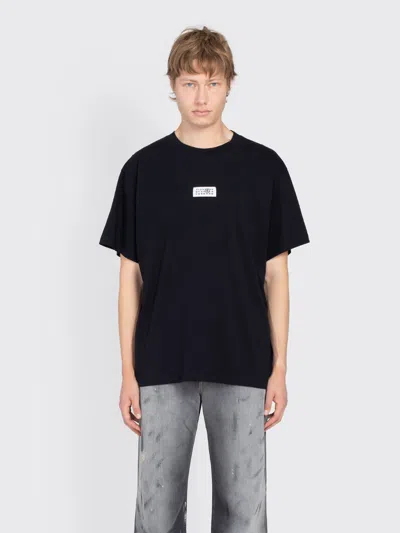 Maison Margiela Mm6 Numeric Patch Logo T-shirt In Black