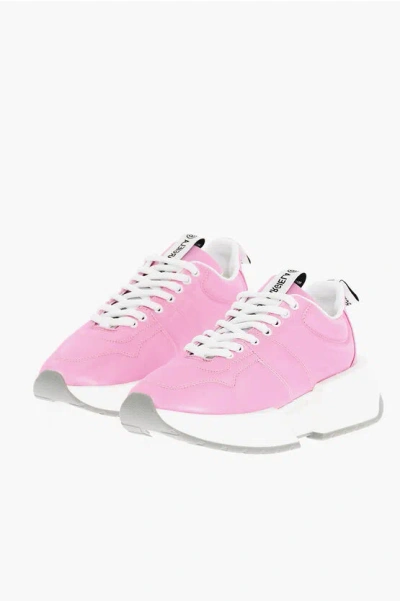 Maison Margiela Mm6 Padded Nylon Sneakers 5cm In Pink