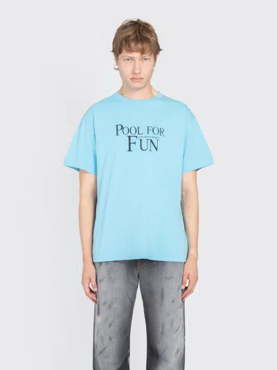 Maison Margiela Mm6 Pool For Fun T-shirt In Blue