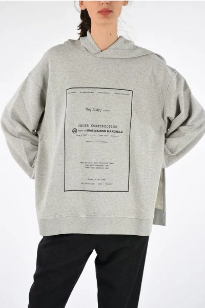 Maison Margiela Mm6 Printed Sweatshirt In Grey