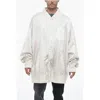 Maison Margiela Mm6 Satin Oversized Bomber Jacket With Snap Buttons