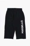 Maison Margiela Mm6 Solid Color Sweat Pants With Printed Logo