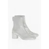 Maison Margiela Mm6 Square-toe Glitter Booties 6cm